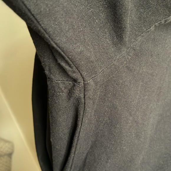 Free Assembly Sz XXL Black Button up; Tie and Elastic Waist Long Sleeve Romper - Picture 3 of 16